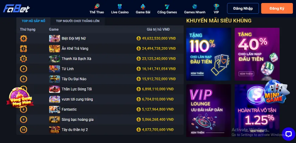 Thưởng chào mừng thành viên mới kv999 nổ hũ